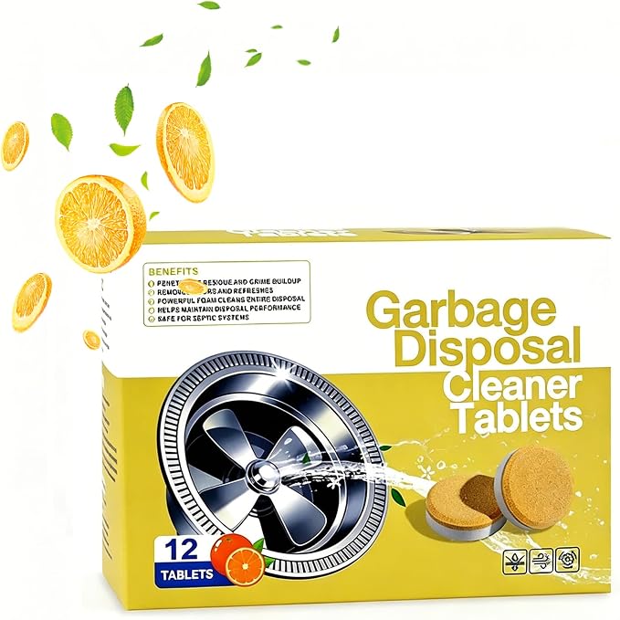 Deep Clean Disposal Tablets, Citrus Scent, Foaming Action Garbage Disposal Cleaner, Keeps Kitchen Sink Fresh (1)