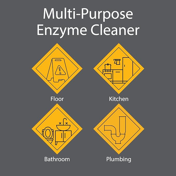 Zeiff Pro-Grade Multi-Purpose Probiotic Enzyme Cleaner - Pet Stain and Odor Remover, Drain Cleaner - Powerful Cleaning & Odor Eliminating Formula For Professional & Home Surfaces - 32 Ounce