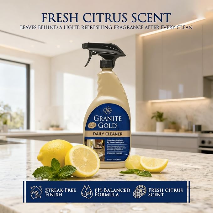 Granite Gold Daily Cleaner for Granite, Marble & Other Natural Stone & Quartz Surfaces, 32 Ounces