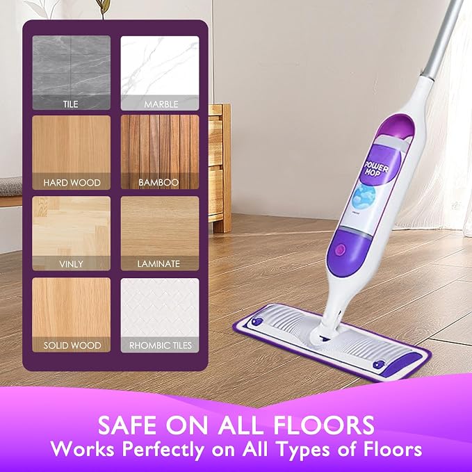 Reusable Power Mop Refill Pads Compatible with Swiffer PowerMop | 5 Pack Power Mop Pads Refill, Washable Microfiber Pads for Wet & Dry Use, Powermop Pads for Multi-Surface Floor Cleaning