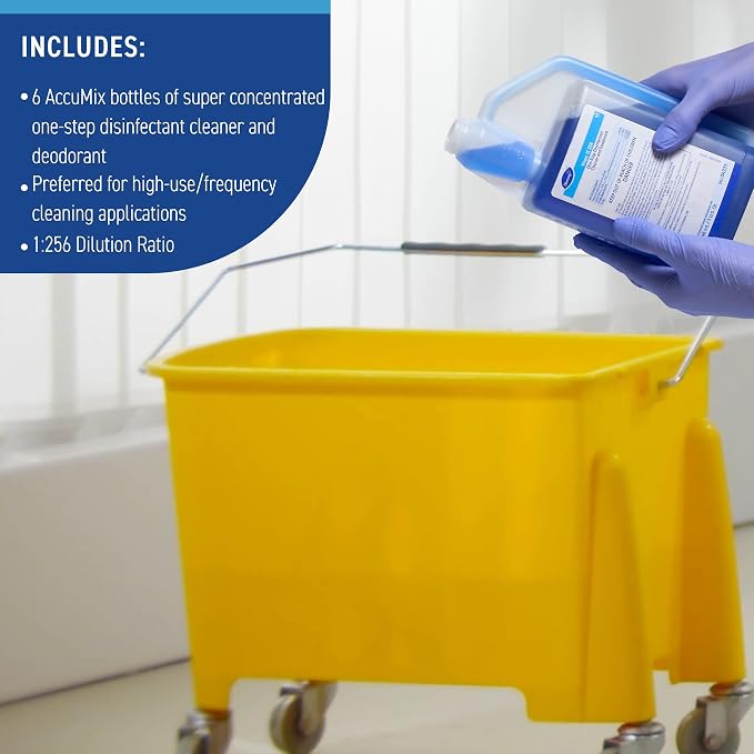 VIREX Diversey II 256 Disinfectant Cleaner AccuMix, 32 oz, 6 Pack