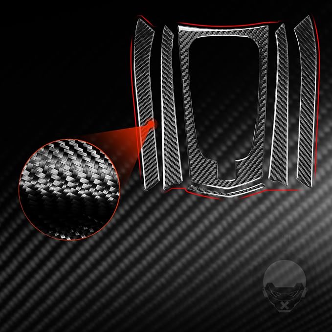 Gear Shift Decoration Panel Sticker Kit Real Carbon Fiber Compatible with Cadillac CTS 2008 2009 2010 2011 2012 2013 Interior Trim Car Accessories ﻿