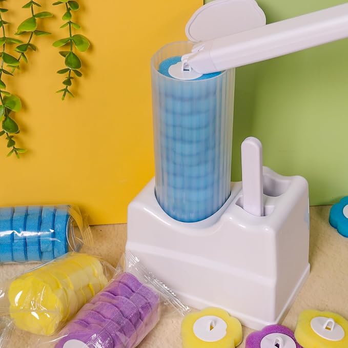 Disposable Toilet Brush Cleaning System, Disposable Toilet Cleaner Wand and Holder Set with 60 Toilet Wand Refills, Extended Handle for Toilet Bowl Cleaners, Bathroom Cleaning, Bathtub