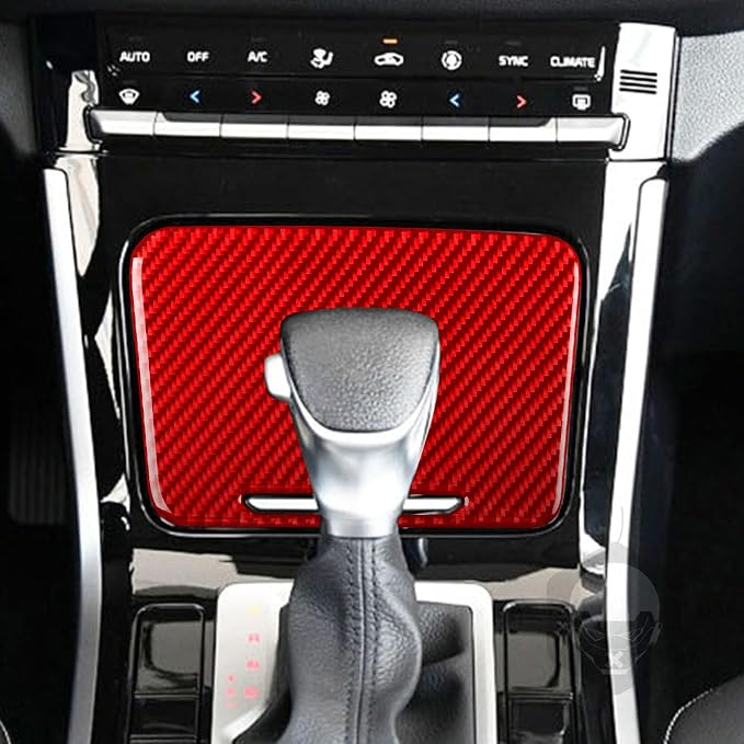 Red Real Carbon Fiber Trim for KIA Forte K3 Accessories | for 2019 2020 2021 2022 2023 2024 Center Console Organizer Storage Glove Box Sticker Interior Thick Overlay Decal