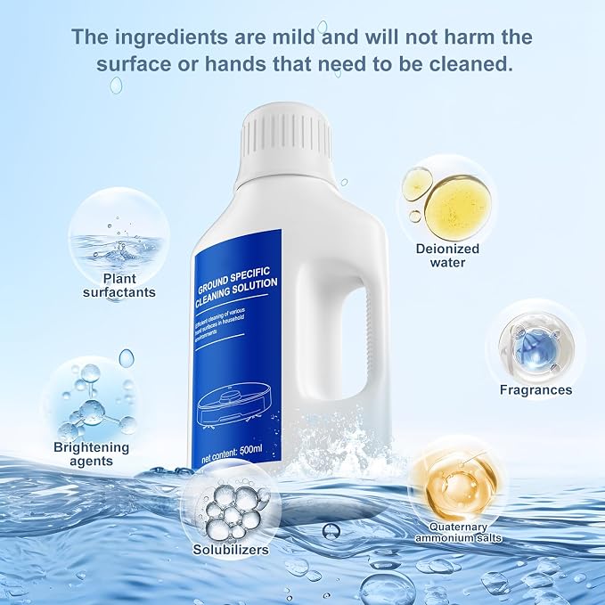 Floor Cleaning Solution Original Scent Compatible with Dreame Vacuum Cleaner Solution, Residue & Streak Free, Suitable for All Robot Vacuum Cleaners and Wireless Wet Dry Dual-Use Vacuum Cleaners