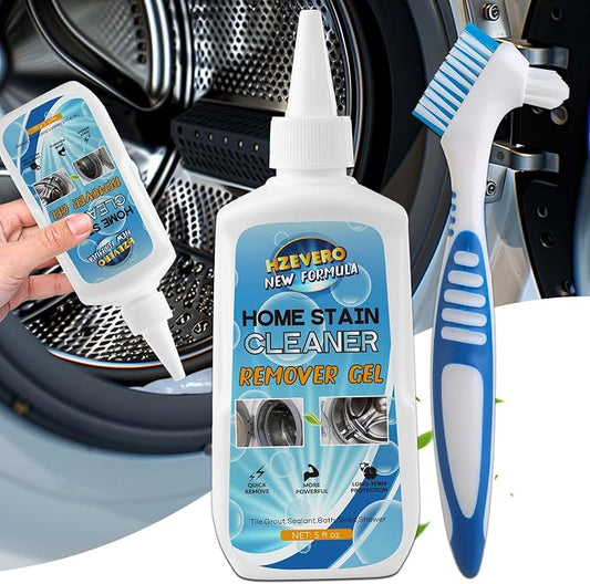 Mold Stain Remover Gel, Washing Machine Cleaner for Front Loader Washer Gasket Rubber Seal Home Stain Removal Gel for Grout, Caulk, Shower, Bathroom, Refrigerator, Bathtub Cleaning Solution 5 Fl Oz