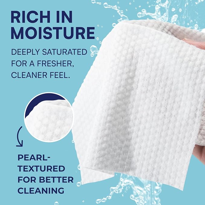OPTEEL Wipes for Adults, Extra-Large Disposable Washcloths 600 Count | Unscented, Super Soft, Moisturizing, and No-Rinse Wipes for Incontinence Care, Elderly Care, and Daily Hygiene