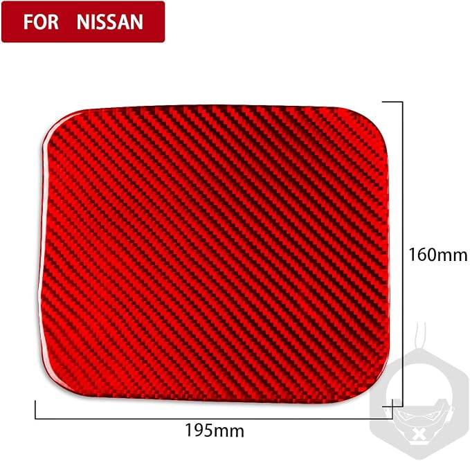 Red Real Carbon Fiber Trim for Nissan Rogue Accessories | for 2014-2020 / Rogue Sport 2017-2022 Fuel Tank Cover Oil Gas Cap Cover Sticker Exterior Thick Overlay Decal