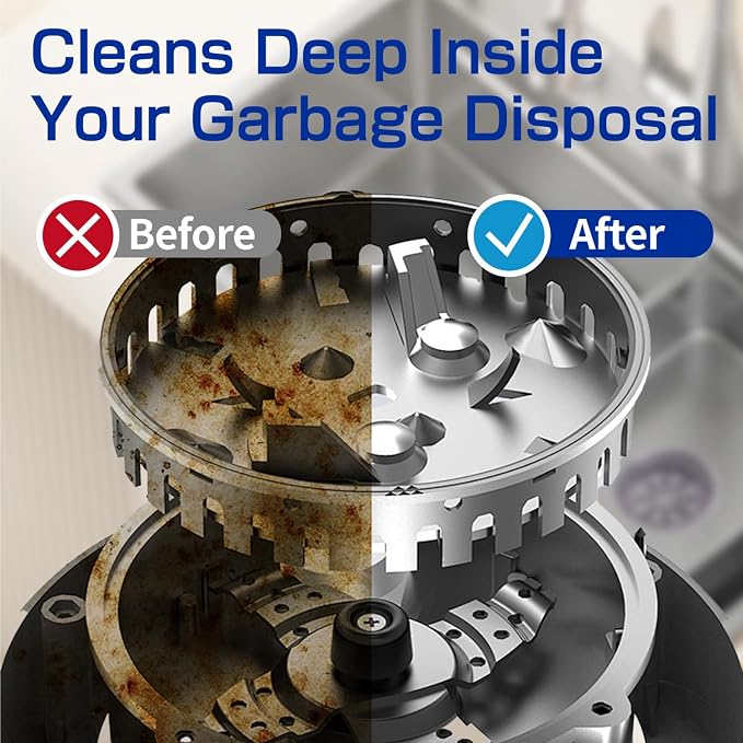 CLEARALIF Household Garbage Disposal Cleaners, 12 Tablets, Fresh Lemon Scent, Compatible With All Disposals