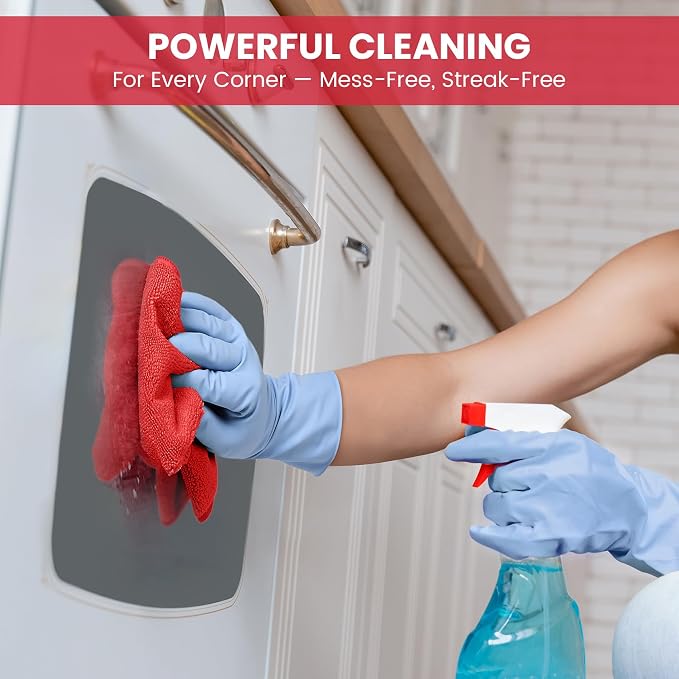 SIFANGKE Microfiber Cleaning Cloth, 12 Pack Red Cleaning Rags for Housekeeping, Reusable Microfiber Towels for Car, Kitchen, Bathroom and Household Cleaning Supplies, 11.8"X11.8"