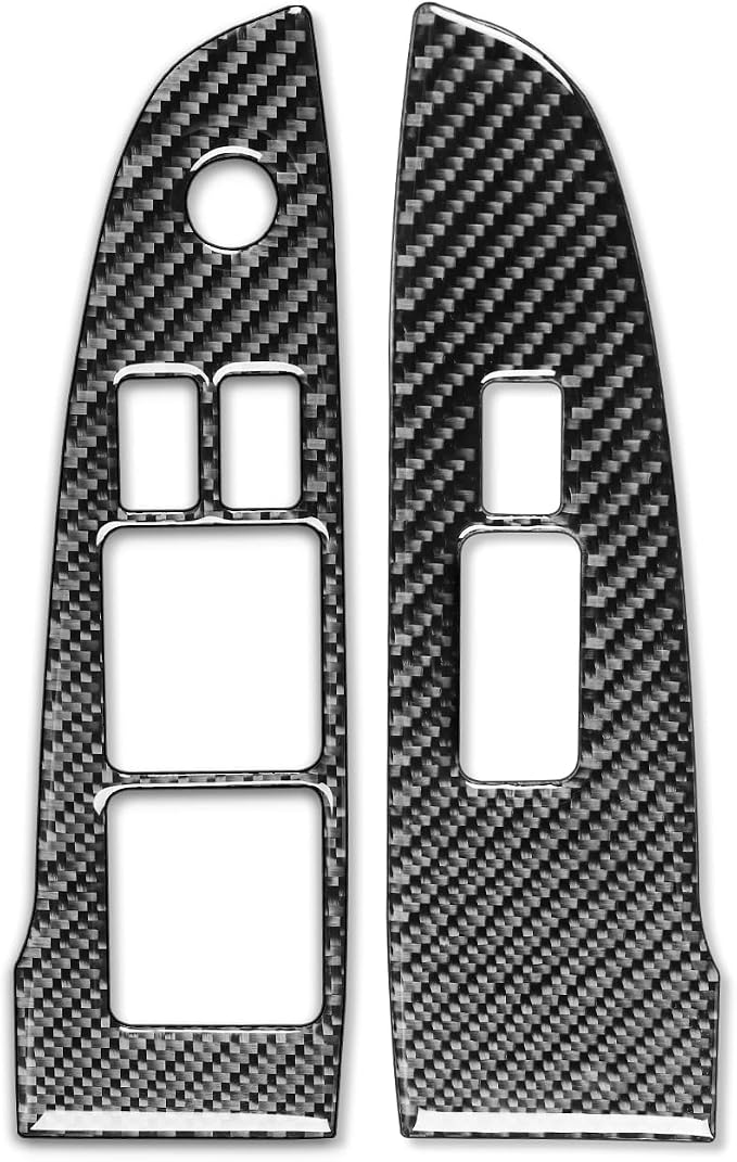 Real Carbon Fiber Trim for Infiniti Accessories | for G37 2010-2013 Q60 2014 2015 Convertible Console Armrest Window Lift Switch Panel Interior Thick Overlay Decal - A