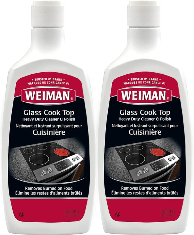 Glass Cooktop Heavy Duty Cleaner and Polish - 20 Ounce - Non-Abrasive No Scratch Induction Glass Ceramic Stove Top Cleaner and Polish (20 Oz Single (2-Pack))