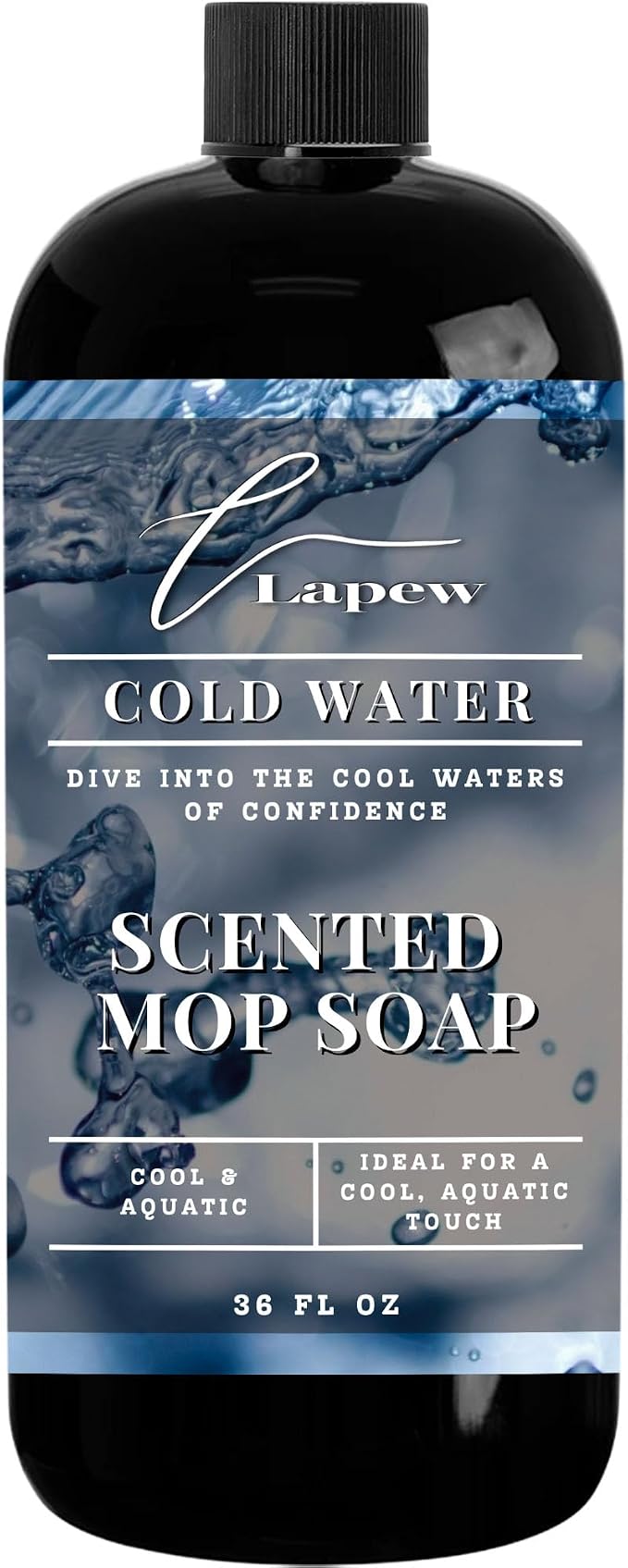 Lapew Cold Water Scented Mop Soap - Luxury Floor Cleaner Concentrate for Mopping Tile, Laminate, Vinyl & Hardwood | Streak-Free, Low-Foam | 36 oz