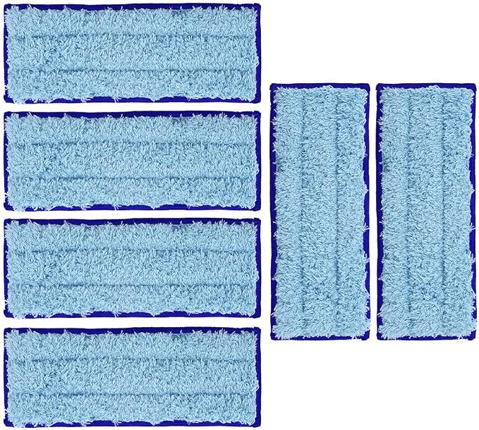 Mop Pads for iRobot Braava Jet 240 241 244 245 250, 6-Pack | Microfiber Mopping Cloth, Washable & Reusable Robot Vacuum Replacement Parts Accessories