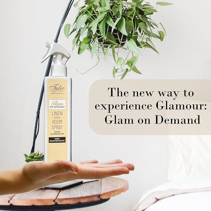Tyler Glam on Demand - High Maintenance Scent Linen and Room Spray 2 Pack - Air Freshener and Odor Eliminator Bundle with Stain Remover Pen - Laundry Bundle