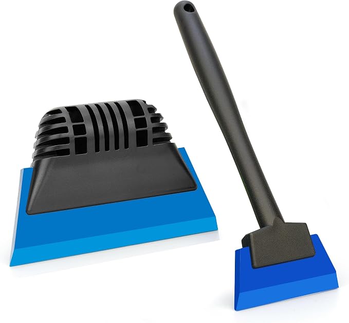 Small Squeegee Set - 2.7 & 4.9inch in Widths - Efficient Water Wiper Rubber Blade Window Tint Squeegee, Perfect for Car Window, Mirror Cleaning, Window Film, or Glass Door, Tiles