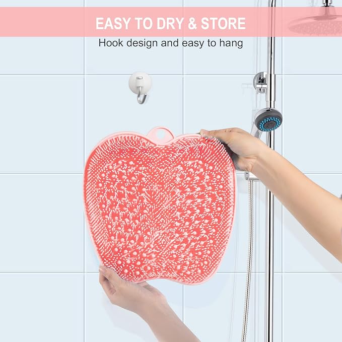 BESKAR XL Large Foot Scrubber Mat for Use in Shower - Shower Foot Cleaner to Eliminate Calluses Dead Skin, Foot Massager Mat for Men & Women to Soothe Achy Feet, Non Slip Suction Cups | Cleans, Smooths, Exfoliates, Massages Your Feet Without Bending, I...