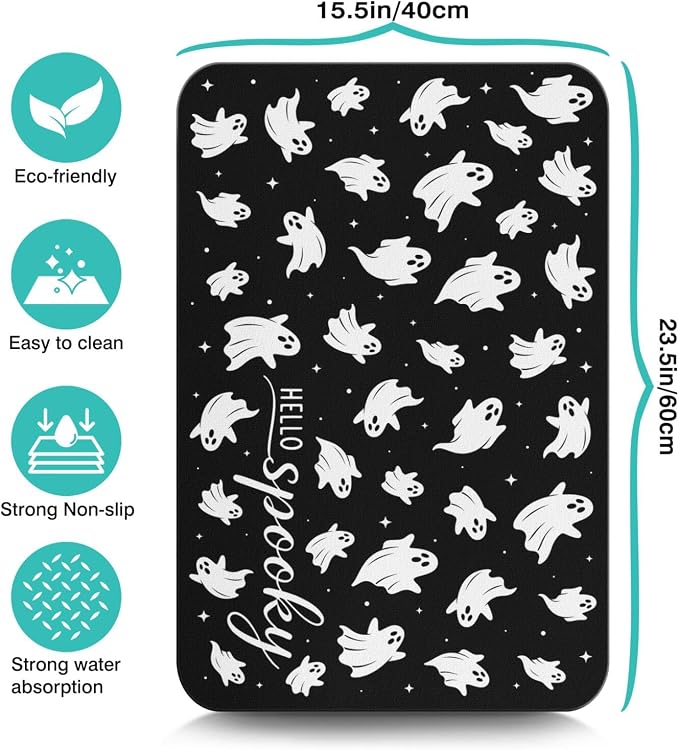 Fun Coffee Mat 23inx15in,Coffee Bar Mat for Countertops,Absorbent Hide Stain Anti-Slip Coffee Bar Accessories Fit Under Coffee Machine Mat,dish Drying Mats for Kitchen
