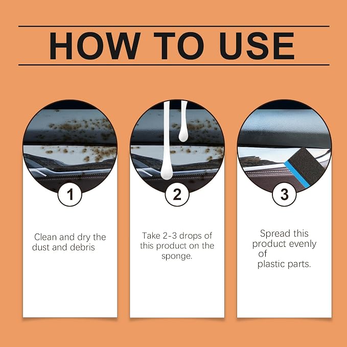 Auto Plastic Black Lotion,Auto Plastic Restorer Kit,Car Plastic Restorer,Automotive Plastic Restorer,Black Lotion Auto Plastic,Restore The Original Luster of The Vehicle (1pcs)