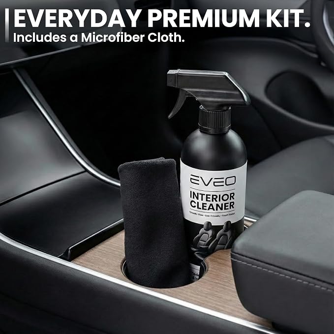 EVEO TESLA Interior Cleaner Kit - (16oz) Tesla Model Y Juniper Accessories & Tesla Model 3 Accessories | Tesla Seat Cleaner, Car Interior Cleaner - Car Leather Cleaning | Tesla Model S 3 X Y 2026