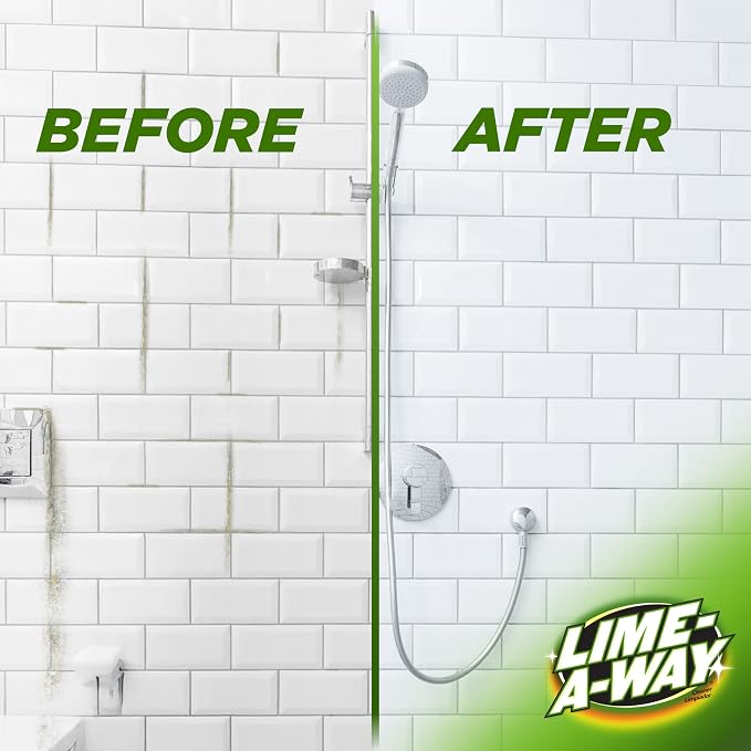 Lime-A-Way Bathroom Cleaner, 32 fl oz Bottle, Removes Lime Calcium Rust (Pack of 2)