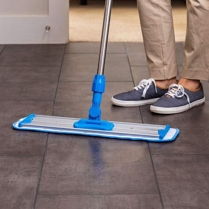 Microfiber Replacement Mop Pad, 18" x 6" Wet & Dry Home & Commercial Cleaning Refills, Reusable Floor Mop Pads (6 Pack) Blue | 6 Pack Microfiber Replacement Mop Pad, 18" x 6" Wet & Dry Home & Commercial Cleaning Refills, Reusable Floor Mop Pads Blue