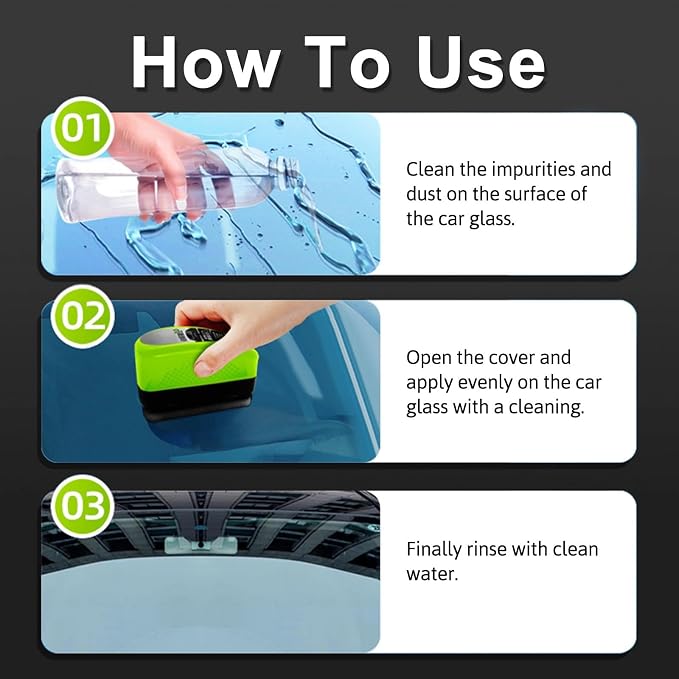 Automotive Oil Film Cleaning Brush for Car Windows,Glass Oil Film Remover for Car Glass Guard,2026 Upgrade 2.0 Cleaning Doard, 150ml Universal Clear vision Glass windshield Cleaner (1PCS)