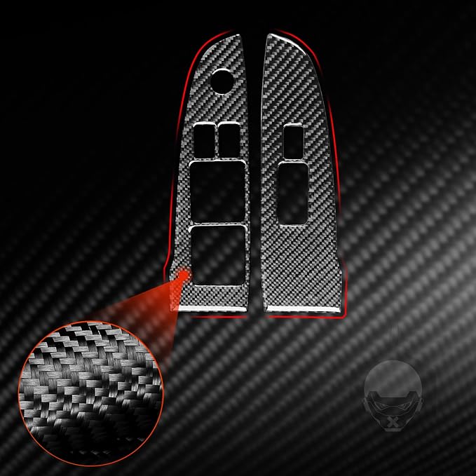 Real Carbon Fiber Trim for Infiniti Accessories | for G37 2010-2013 Q60 2014 2015 Convertible Console Armrest Window Lift Switch Panel Interior Thick Overlay Decal - A