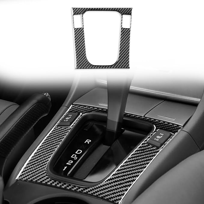 Real Carbon Fiber Trim for Honda Accord Accessories | for 2003 2004 2005 2006 2007，Gear Shifting Panel Cover，Interior Dash Panel，Thick Overlay Sticker Decal