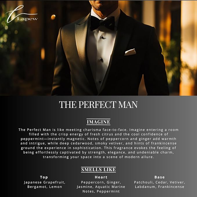 Lapew Room & Linen Spray | Fragrance Mist for Home, Car & Office | Fabric & Air Freshener | Neutralizing Mist | Made in USA | The Perfect Man