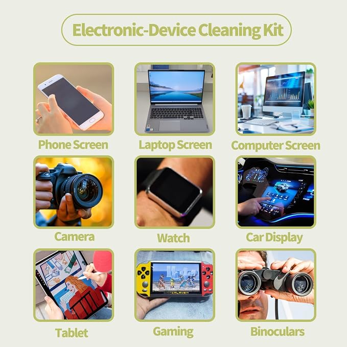 2 Pcs Car Screen Cleaner Accessories, Hatstart Electronic Touch Screens Cleaning Kit for LCD Display TV Laptop Computer Tablet PC Flat Screens, Works with iPhone iPad MacBook Pro, Yellow