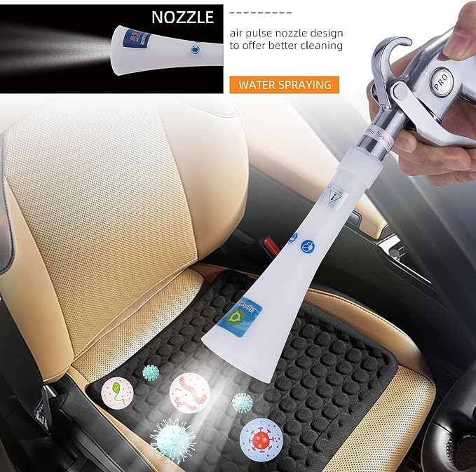GOCCIDA Tornado Dry Cleaning Gun Interior Air Blow Gun for Car Detailing | Car Detailing Kit Interior Cleaner,Car Detailing Tools for Car Quickly Blasts Dirt and Dust with Nozzle and Dusting Brush