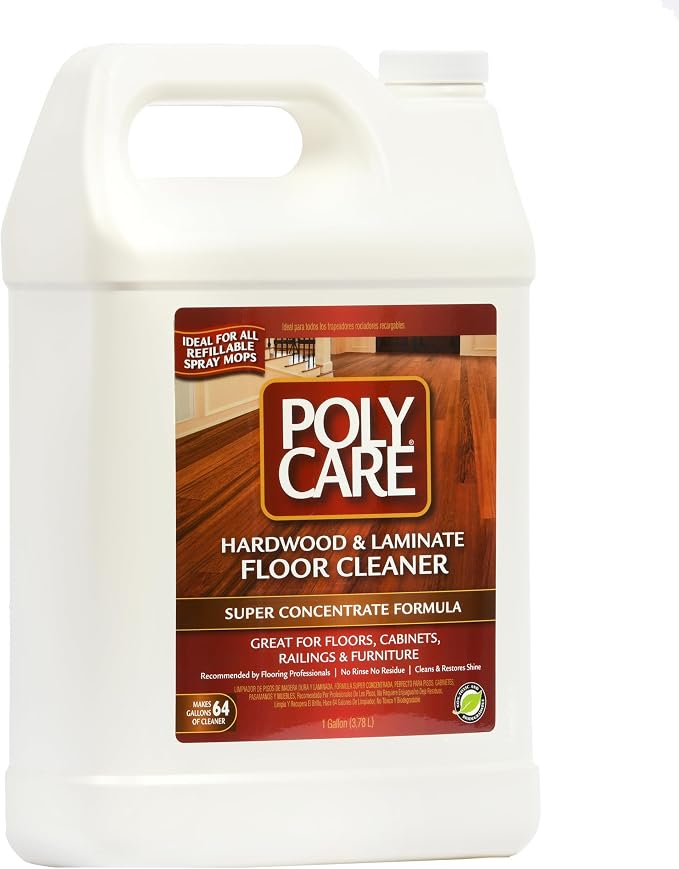 Hardwood Floor Cleaner Super Concentrate - 128 Fl Oz - Fresh- Dilute Concentrate with Water for Spray Mops and Spray Bottles - Residue-Free Floor Cleaning Solution