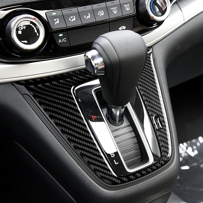 Real Carbon Fiber Trim for Honda CRV Accessories | for CR-V 2012 2013 2014 2015 2016 Center Control Gear Shift Panel Cover Sticker Interior Thick Overlay Decal
