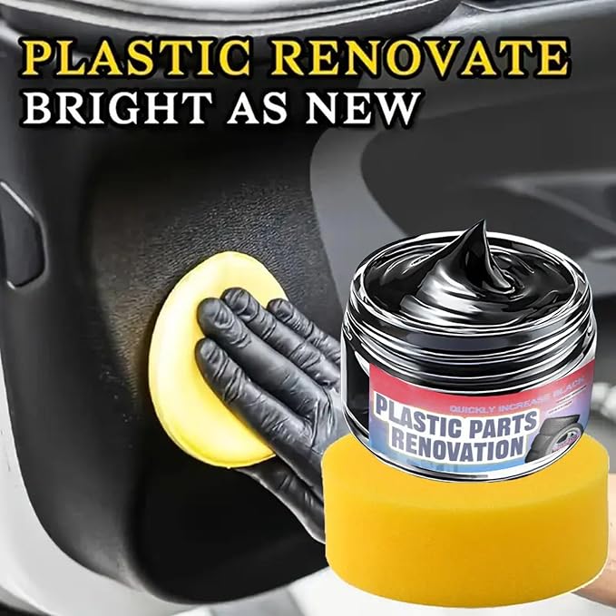 Car Trim Restorer Repair Shine Cleaner | Long Lasting Car Tire Wax for SUV Truck Vehicle Automotive Sedan Scooter RV Seat Console Dashboard Wheel