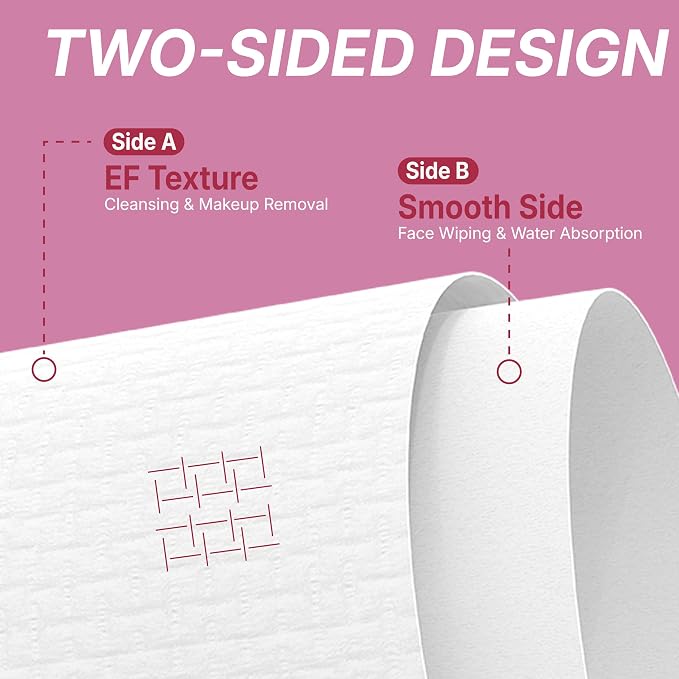 Mother's Day Box Disposable Face Towels XL, 50 Count | Mother's Day Packaging, Ultra Soft Facial Tissues for Sensitive Skin, Makeup Remover Dry Wipes, Gift for Mom