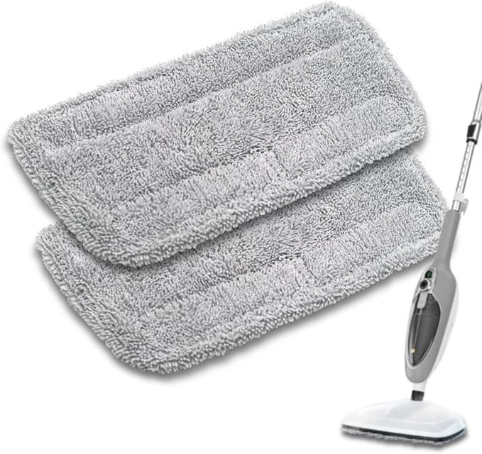 2 Pack Steam Mop Pads Compatible with GorFanty GF-6610B/GF-6610 | Steam Mop Replacement Pads Compatible with Neugo NE033M/Mxnsewr/Sprobil/KGHKGH Floor Steamer, Washable & Reusable Steamer Pad