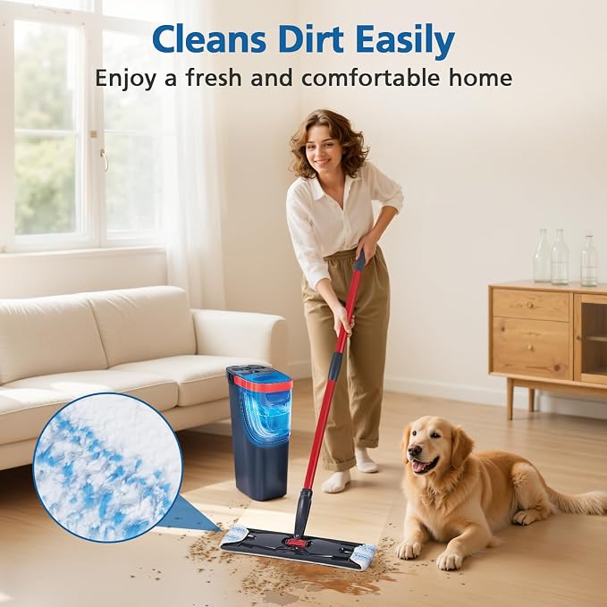 10 Pack H2prO Mop Pads Compatible with O Ceda H2PrO Flat Mop System | 100% Microfiber Mop Head Replacements, Washable and Reusable for H2prO Mop Refills, White