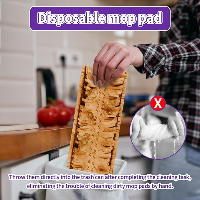 30 Pack Disposable Power Mop Pads for Swiffer Power Mop Pads, Compatible with Swiffer Power Mop Refills, Unscented Spray Replacement Floor Cleaning Refills for urface/Hardwood Floor Cleaning