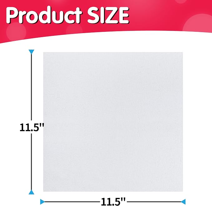 FIXSMITH White Microfiber Cleaning Cloth, Pack of 100, 11.5"X11.5" Cleaning Rags for Housekeeping and Kitchen, Reusable Shop Towels, Microfiber Towels for Cars, Lint Free, Scratch-Free