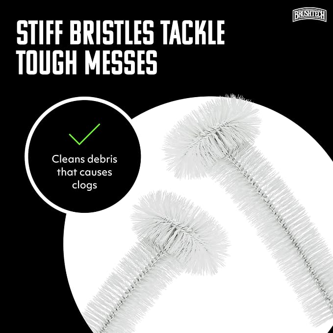 BRUSHTECH – Kitchen Waste Food Disposal Brush – White