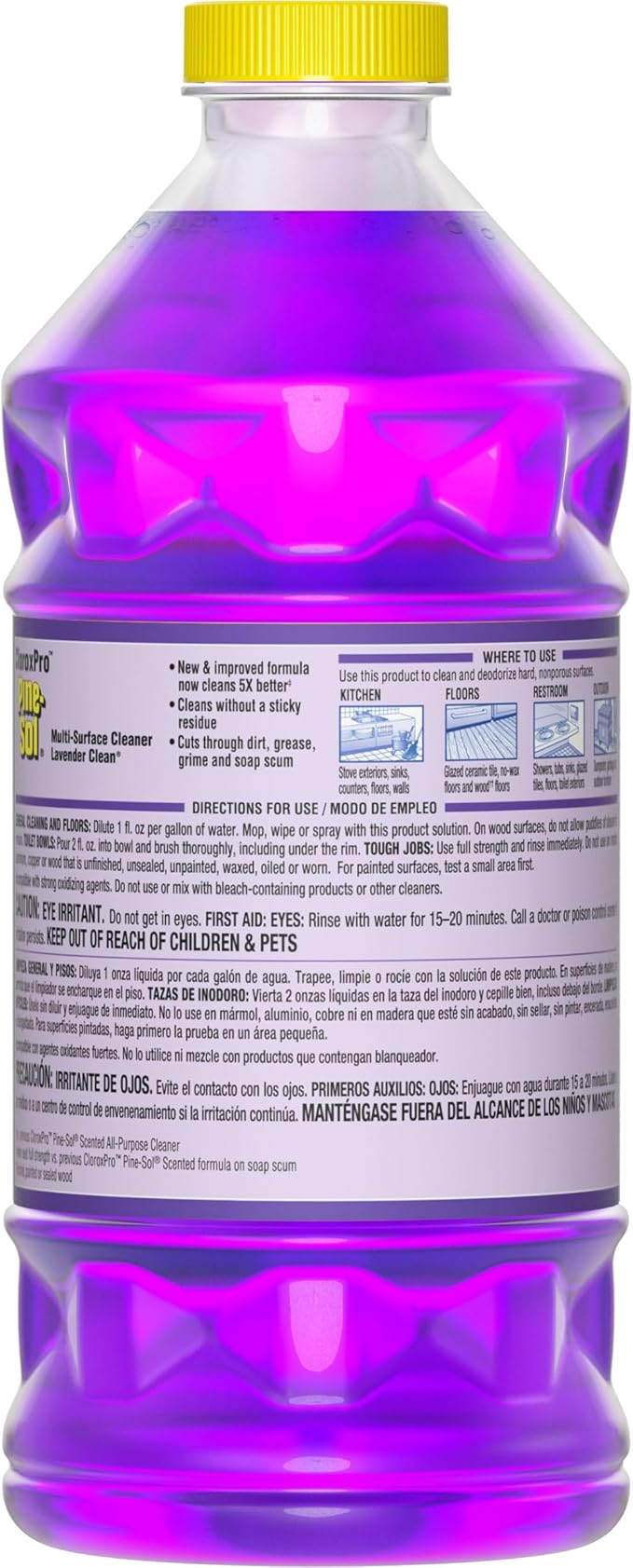 CloroxPro Pine-Sol Multi-Surface Cleaner, All Purpose Cleaner, Lavender Clean, 40 Fluid Ounces (Package May Vary)