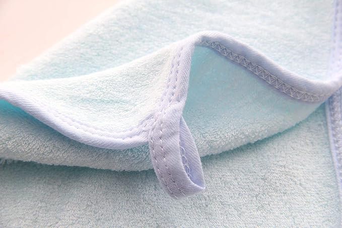 HIPHOP PANDA Baby Washcloths, Rayon Made from Bamboo - 2 Layer Ultra Soft Absorbent Newborn Bath Face Towel - Reusable Baby Wipes for Delicate Skin - Blue, 30 Pack