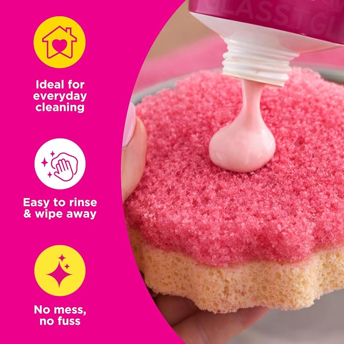 The Pink Stuff The Miracle Squeezable Cleaning Paste 300g Easy to Rinse Multi Purpose Cleaner for Kitchen Bathroom Cooktops Tiles Sinks Showers and More