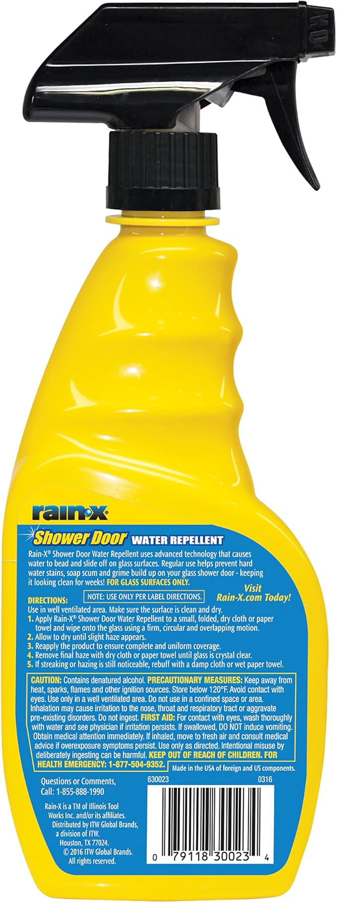 Rain-X 630542 Shower Door Water Repellent, Protects Glass Shower & Doors From Soap Residue And Hard Water Stains Leaving Your Bathroom Beautiful (Pack of 2)