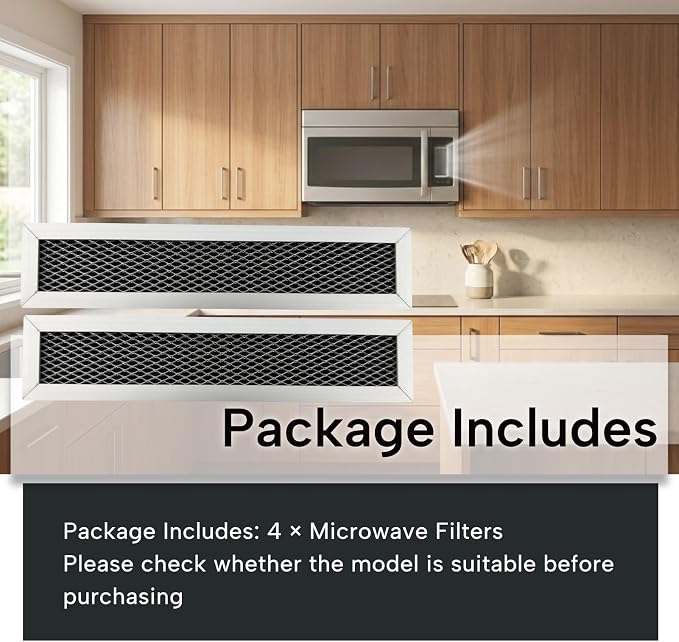 2Pcs Microwave Filters Fit for Frigidaire FGMV17WNVFA FMV152KSA FMV152KBA FMV152KMA FMV152KQA FMV152KWA FMV157GBA Oven Parts