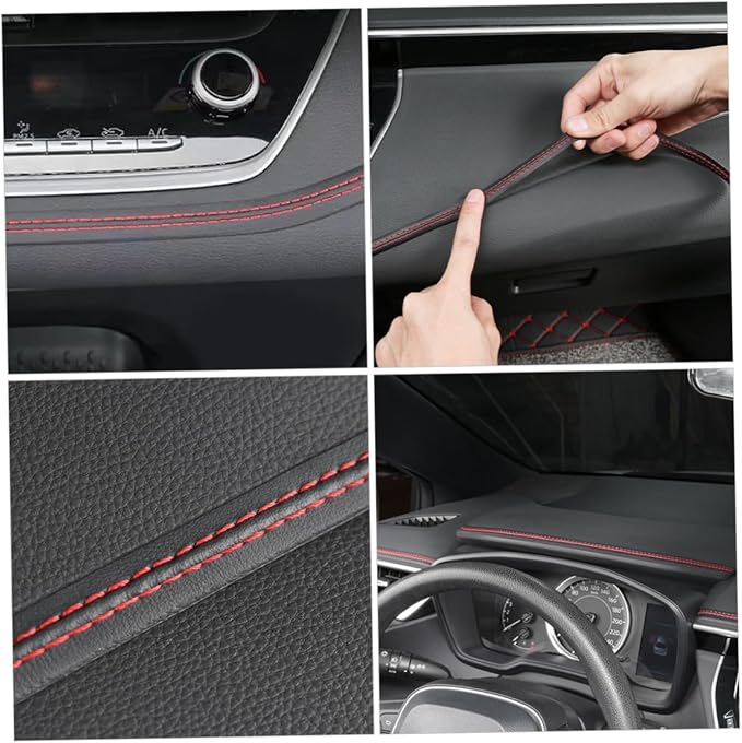 Car Interior Decorative Trim Strip with Stitching Stylish Car Decor for Dashboard and Door Gaps Durable Interior Car Accessories for Polished Finish