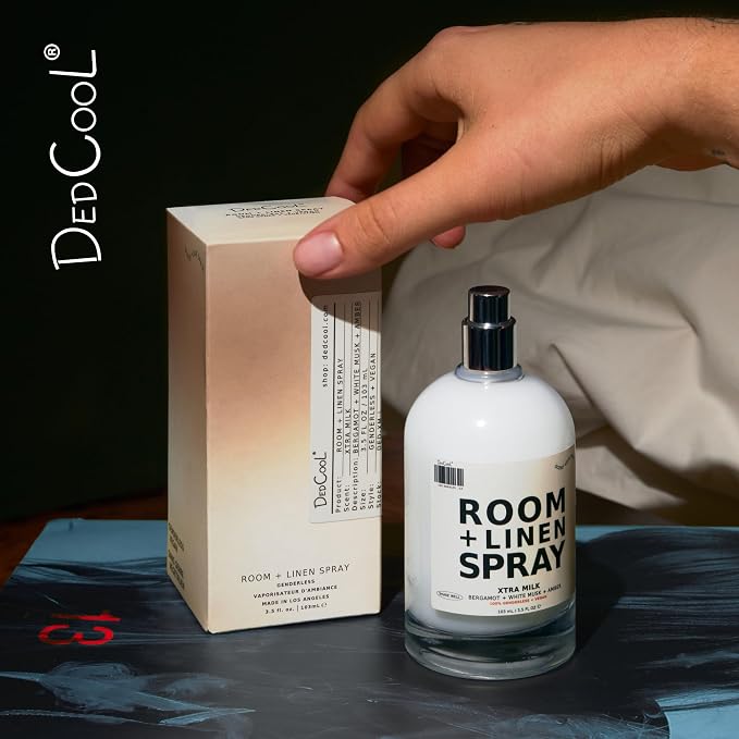 DedCool, Room + Linen Spray, Xtra Milk, Essential Oil Infused, 3 fl oz | Natural non-toxic formula freshens home, bedding, couch, closet & bathroom