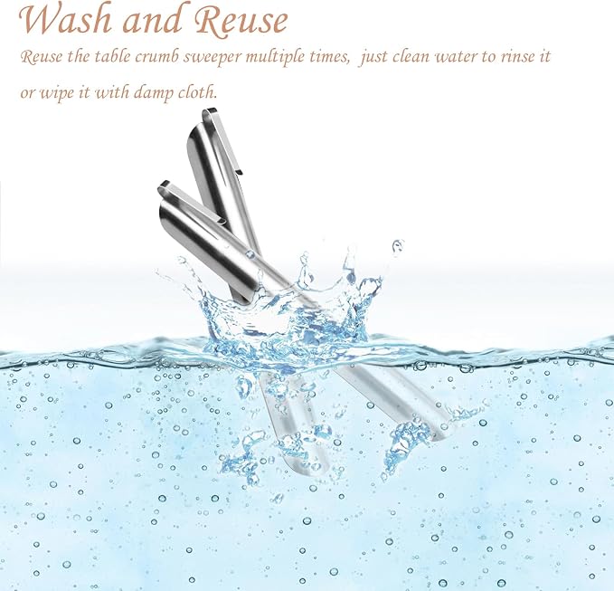 Table Crumb Sweepers for Servers, Bread Crumber Cleaner Stainless Steel Table Crumbers for Tablecloth in Restaurants and Homes, Servers, Waitresses Tool Accessories