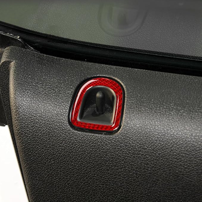 Real Carbon Fiber Trim for Ford Mustang Accessories | for 2009 2010 2011 2012 2013 2014 Inner Door Lock Pin Panel Frame Interior Thick Overlay Decal